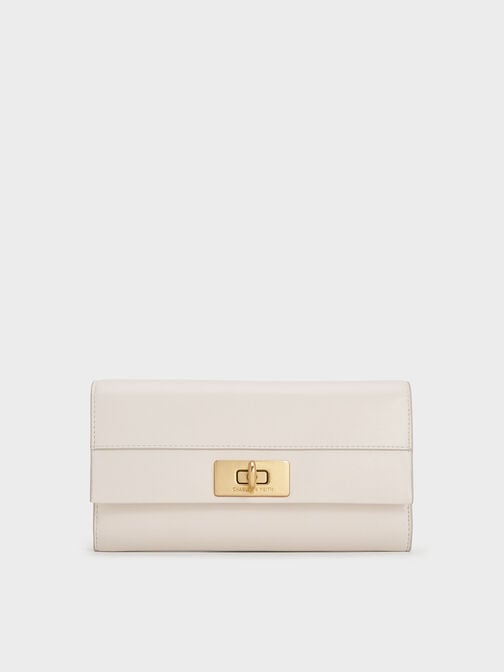 Lennie Chain-Handle Wallet, Cream, hi-res