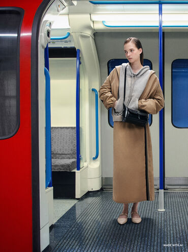 شنطة كتف بريانا بحزام, أسود كلاسيكي, hi-res