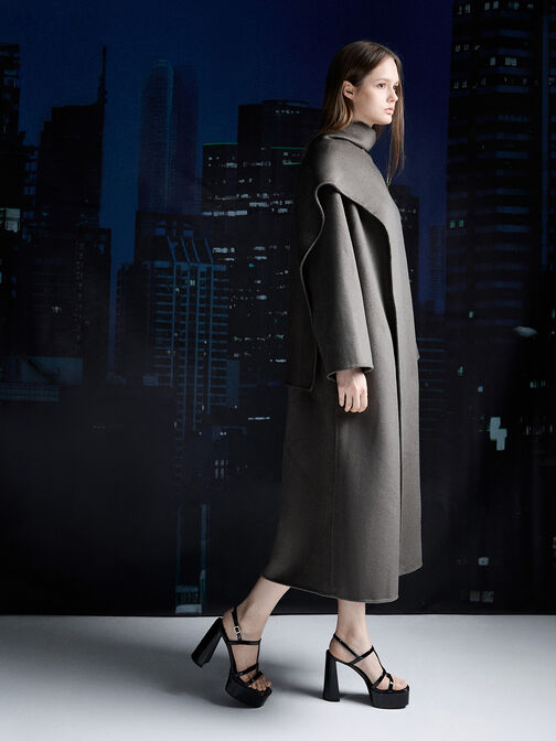 Patent T-Bar Strappy Platform Sandals, Black Patent, hi-res