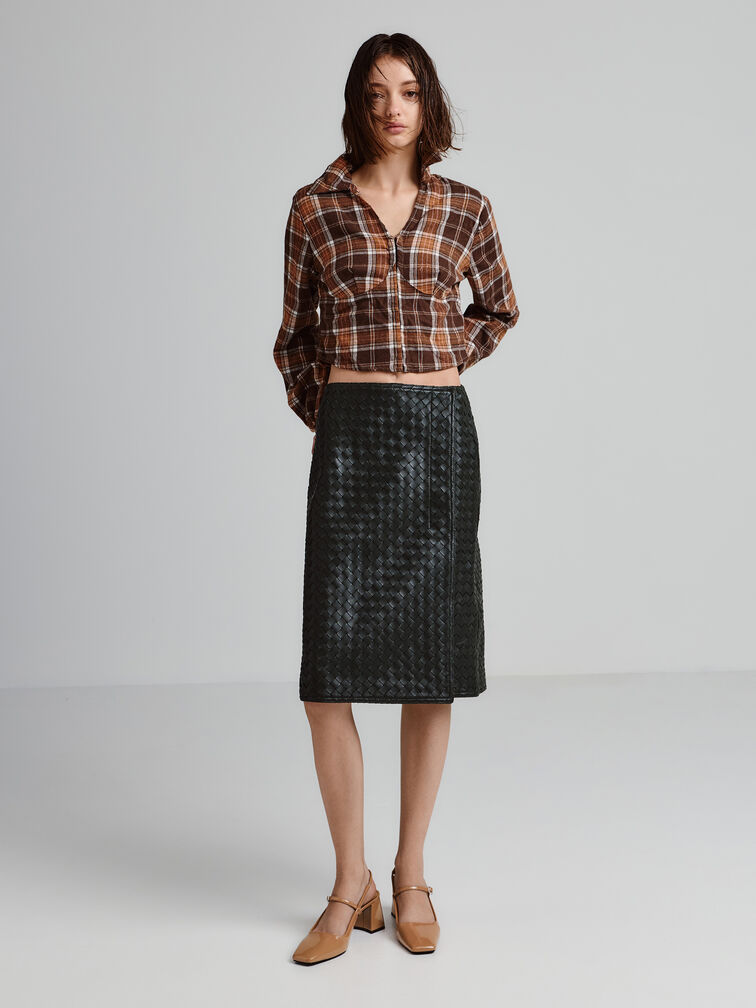 حذاء ماري جين بكعب عريض وحزام خلفي ولامع, كراميل, hi-res