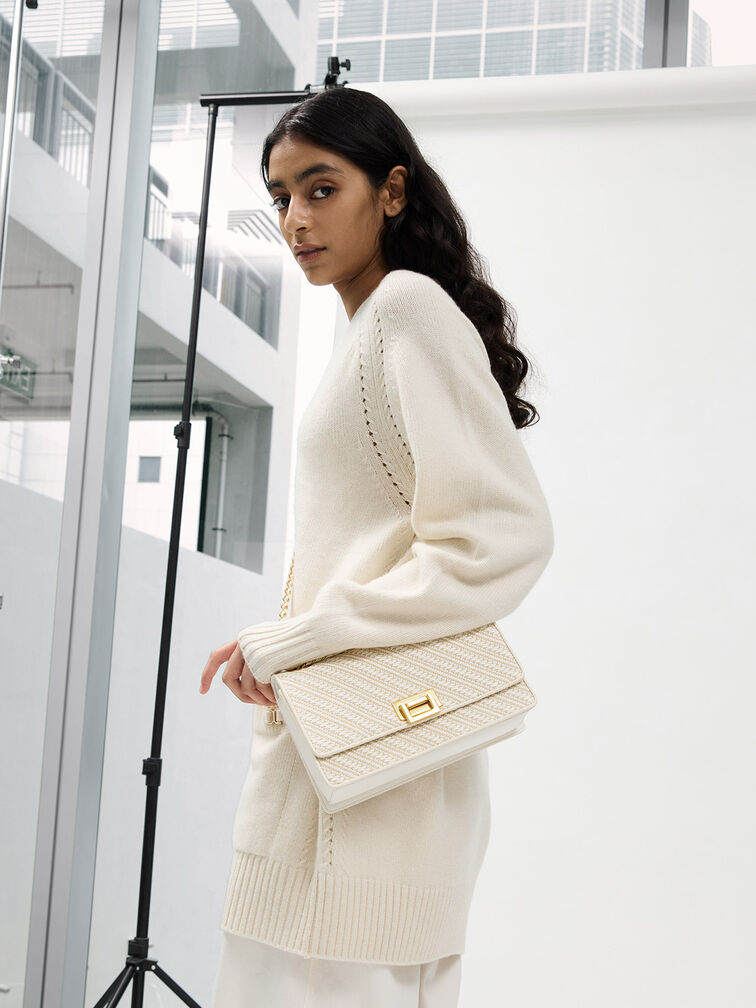 شنطة  توت مبطنة فيرتيغو, أبيض, hi-res