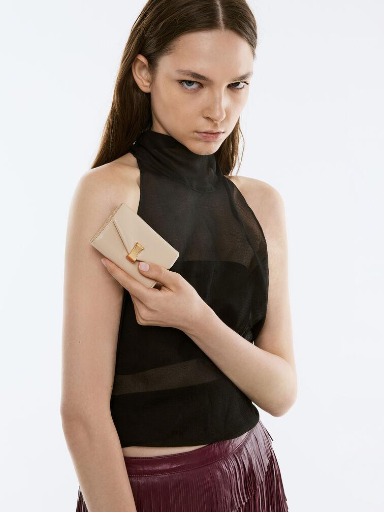 Lilibet Chain-Strap Wallet, Dusted Oat, hi-res