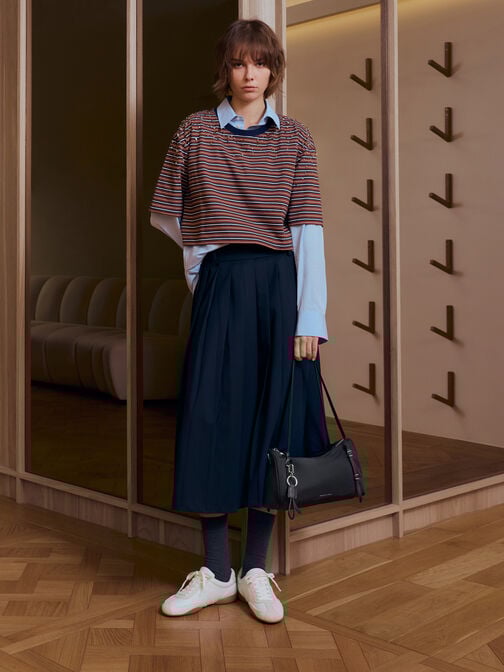 حقيبة كتف من النايلون من ليفي, أسود كلاسيكي, hi-res