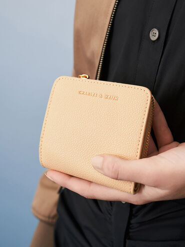 Zip Around Card Holder, Beige, hi-res