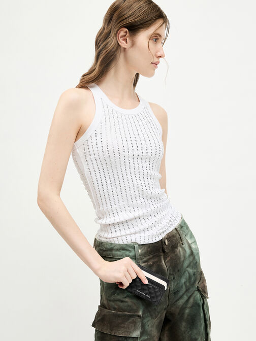 حاملة البطاقات كليو بتصميم مبطّن ولونين متناسقين, Midnight Black, hi-res