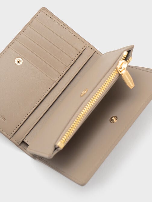 Cadence Top-Zip Wallet, Taupe, hi-res