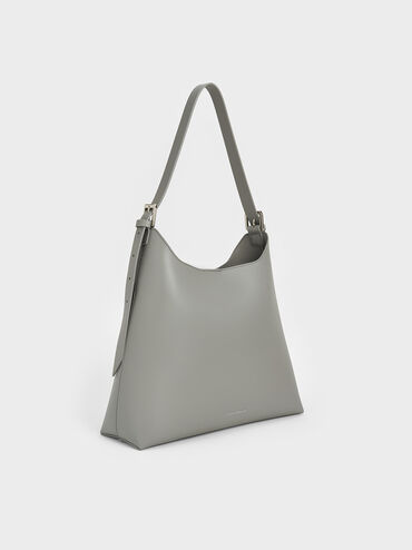 Hertha Trapeze Slouchy Hobo Bag, Grey, hi-res