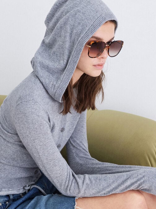 نظارات ليزبث تصميم فراشة وإطار باللونين الذهبي والبني, لون صدفة السلحفاة, hi-res