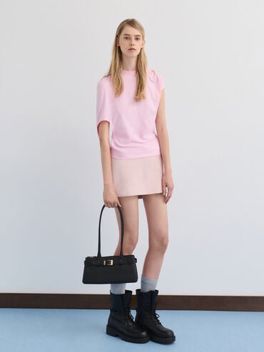 شنطة كتف جودي جلد طبيعي, أسود, hi-res