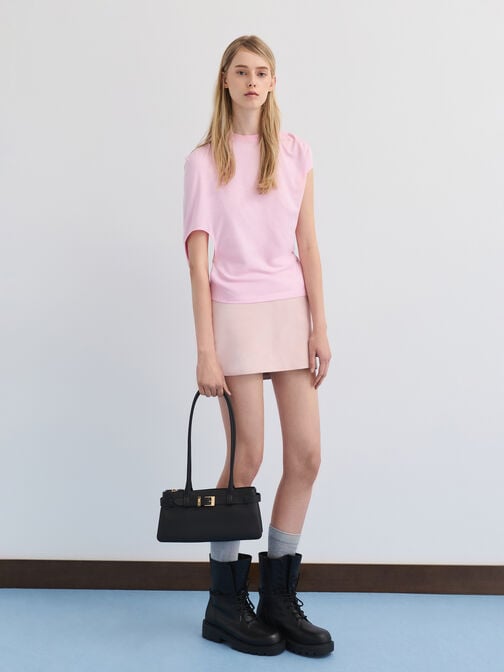 شنطة كتف جودي جلد طبيعي, أسود, hi-res