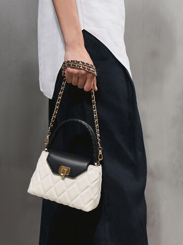 Arwen Quilted Top Handle Bag, Multi, hi-res
