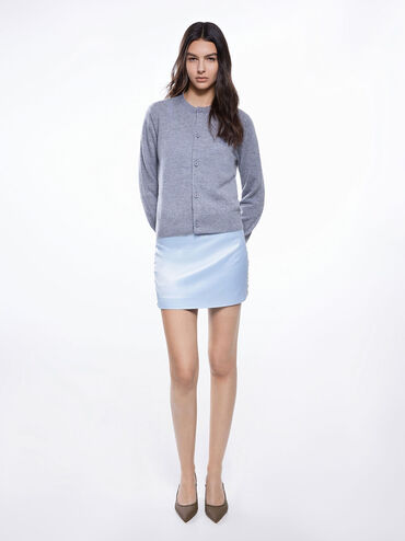 Woven Slingback Pumps, Brown, hi-res