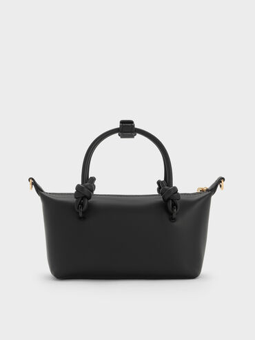 Sammie Knotted-Handle Tote Bag, Black, hi-res