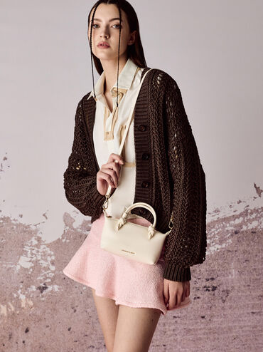 Sammie Knotted-Handle Tote Bag, Cream, hi-res