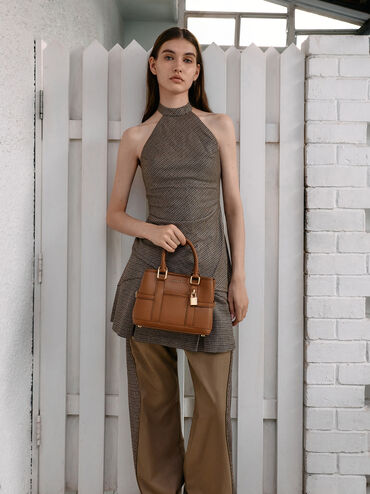 Mini Scottie Tote Bag, Chocolate, hi-res