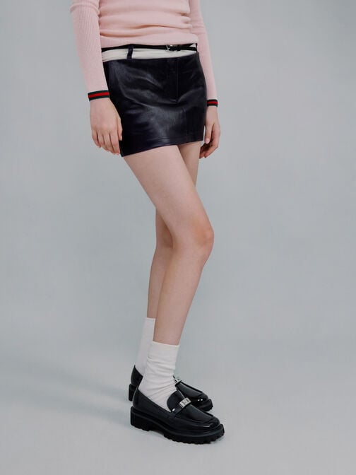 لوفر بلاتفورم بإكسسوار معدني, صندوق أسود, hi-res