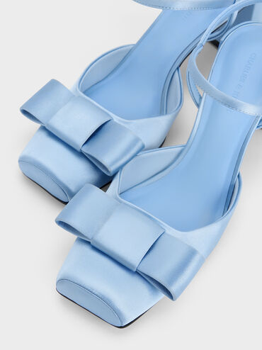 كعب عالي برانتلي بفيونكة وسير كاحل, أزرق, hi-res