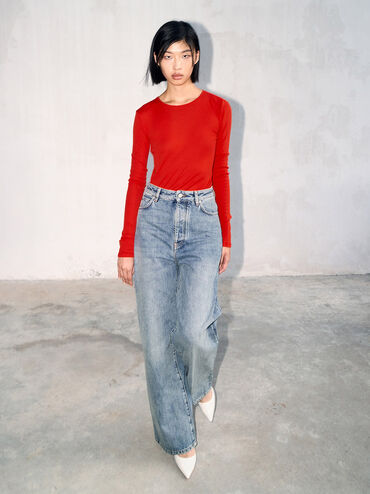 Emmy Pointed-Toe Stiletto Pumps, Chalk, hi-res