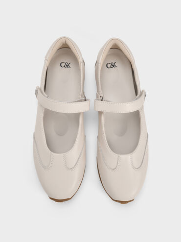 حذاء ماري جين جلد, أبيض طباشيري, hi-res