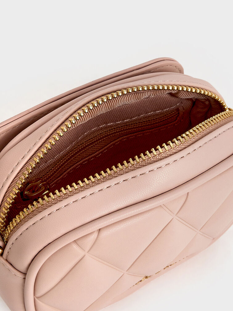 Arwen Quilted Mini Bag, Light Pink, hi-res