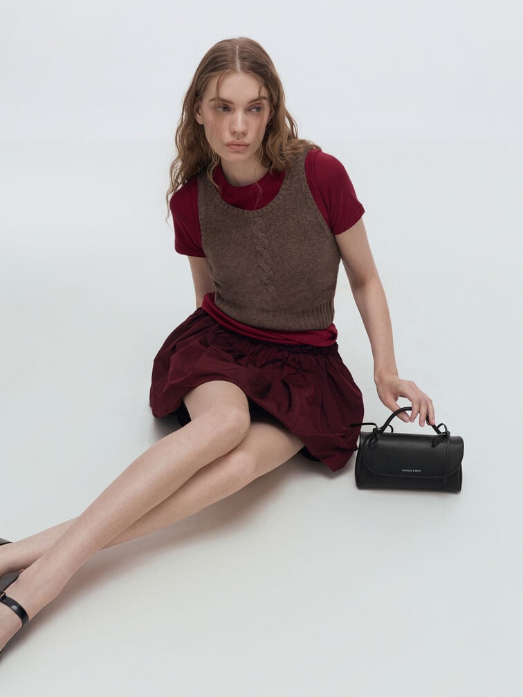 Hazel Bow Wallet On Chain, Noir, hi-res