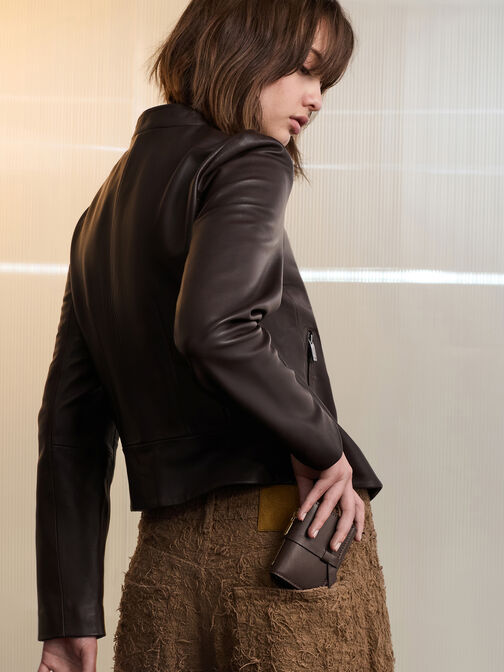 محفظة صغيرة كالا بحمالة معقودة, بني غني كالإسبريسو, hi-res