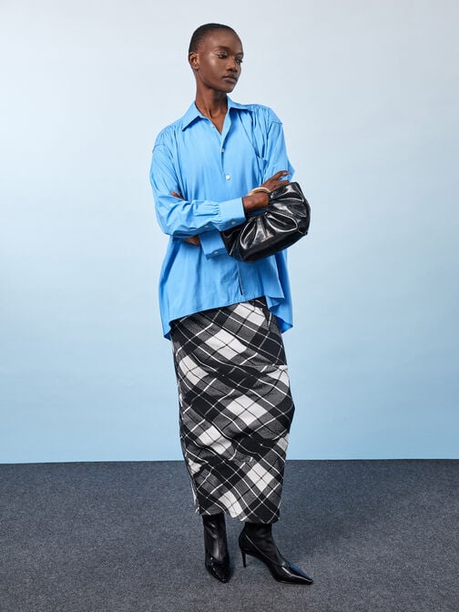 حقيبة حمل بمقبض معدني من سيارا, أسود, hi-res