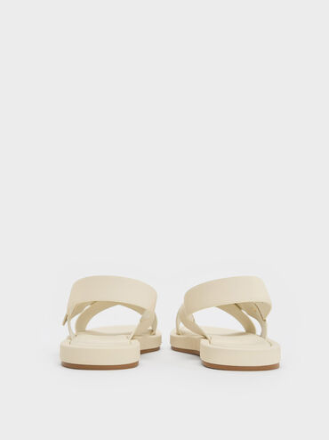Audra Crossover-Strap Slingback Sandals, Chalk, hi-res