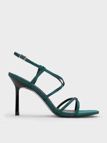 صندل كروس أوفر من بوليستر معاد تدويره بكعب ترابيز, شرشيري, hi-res