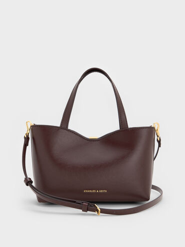 Lilibet Metallic-Accent Tote Bag, Plum, hi-res