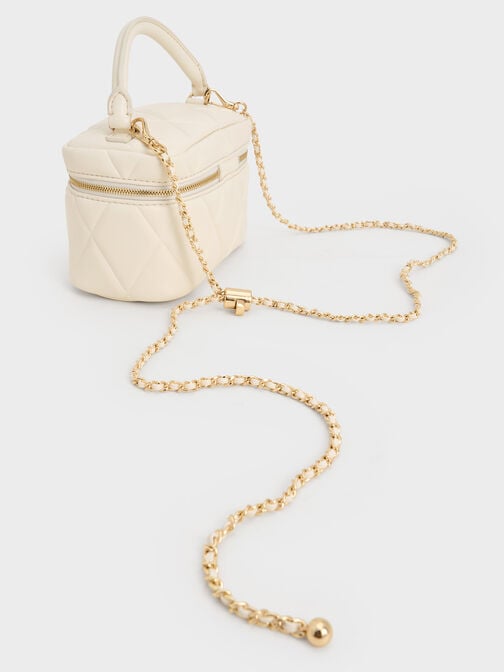 حقيبة زينة أروين مبطنة بذراع علوي, كريم, hi-res