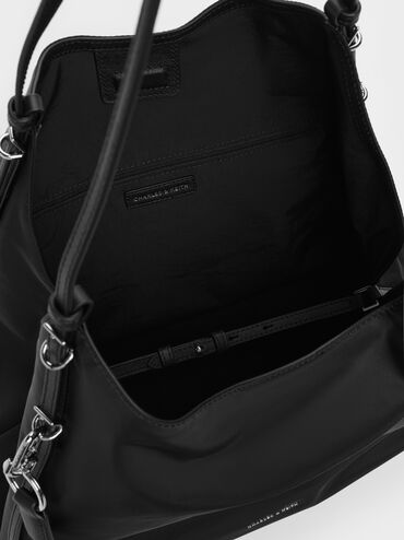 حقيبة تسوق من النايلون من ليفي, أسود كلاسيكي, hi-res