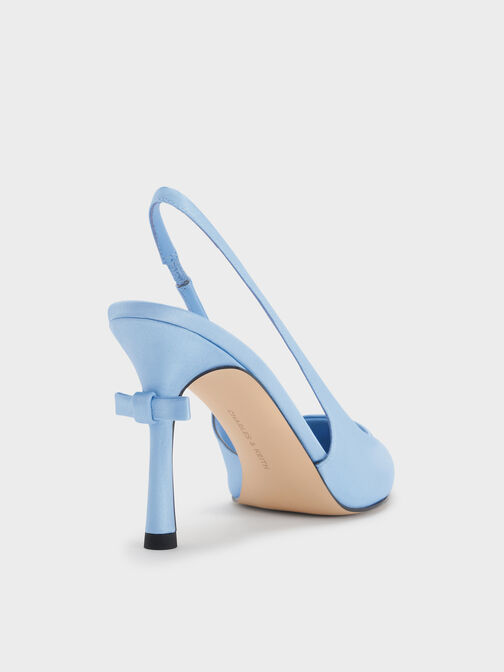 Brantley Bow Slingback Pumps, Blue, hi-res