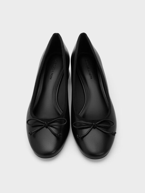 Bow Ballet Pumps, Black, hi-res