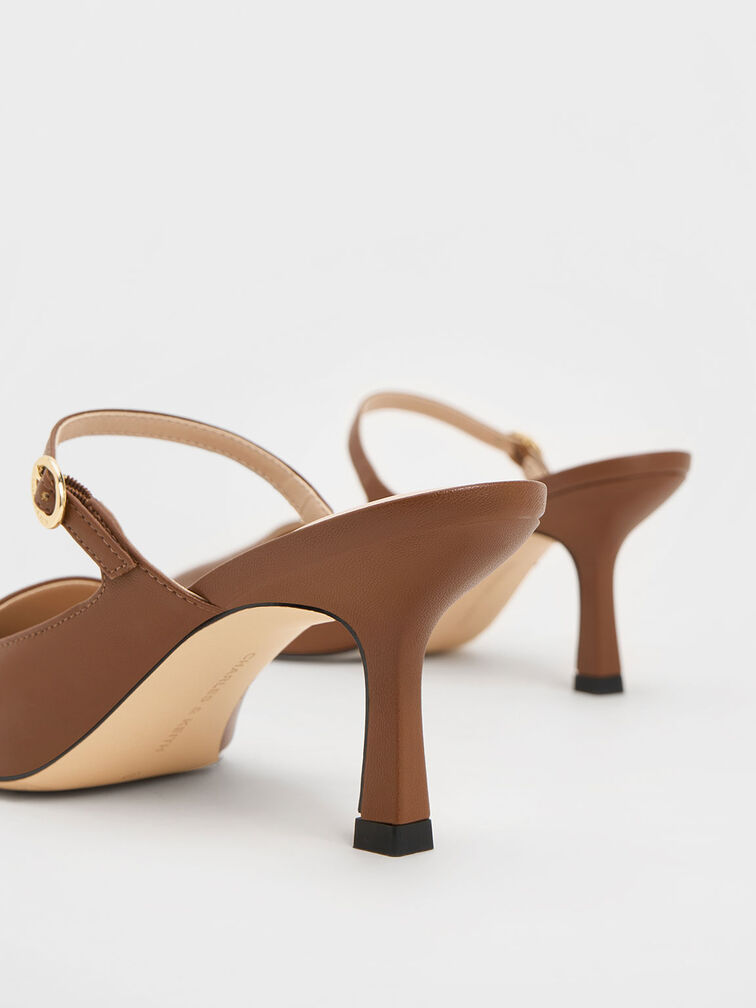 حذاء مفتوح من الخلف بحزام بمشبك, كونياكي, hi-res