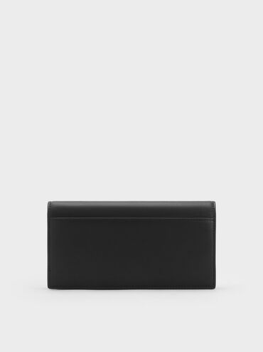Nasrin Geometric Long Wallet, Noir, hi-res