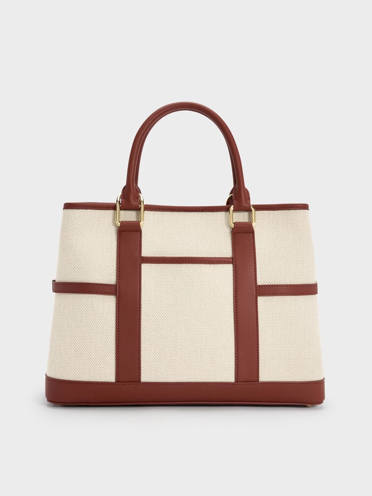 Scottie Canvas Tote Bag, Brick, hi-res