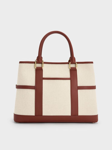 Scottie Canvas Tote Bag, Brick, hi-res