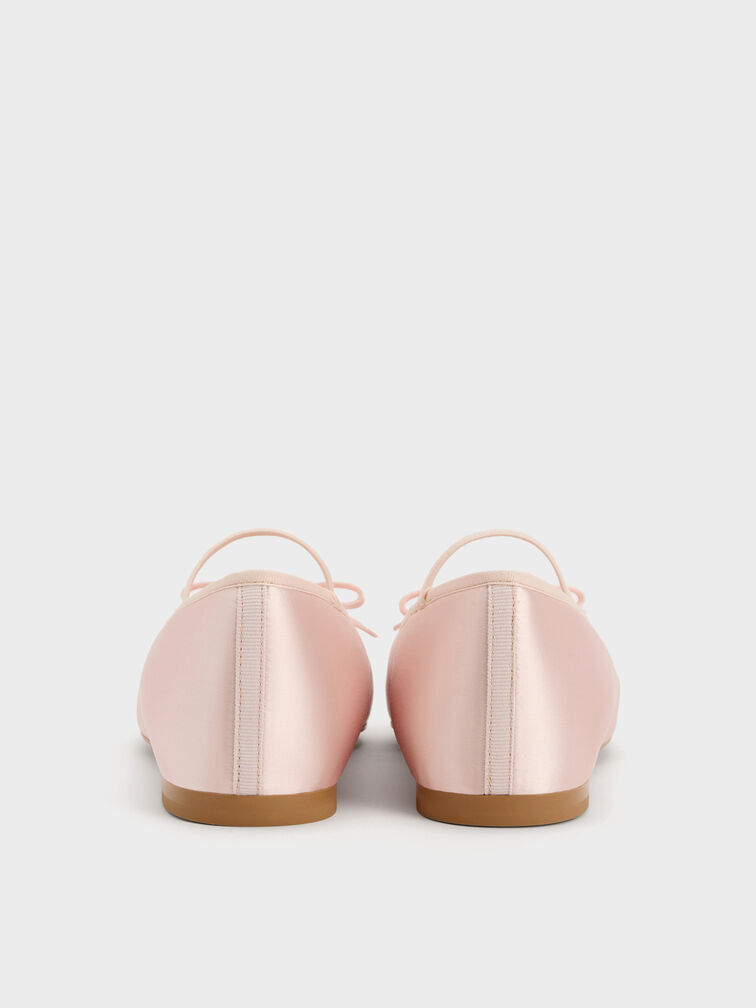 Kelis Rose-Bow Mary Jane Flats, Light Pink, hi-res
