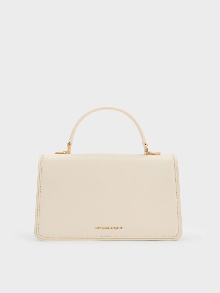 شنطة يد أرليت بحزام, كريم, hi-res