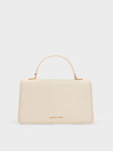 شنطة يد أرليت بحزام, كريم, hi-res