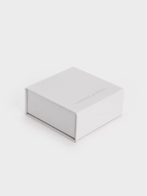 Crochet Bow Beaded Charm, Sea Salt Blue, hi-res