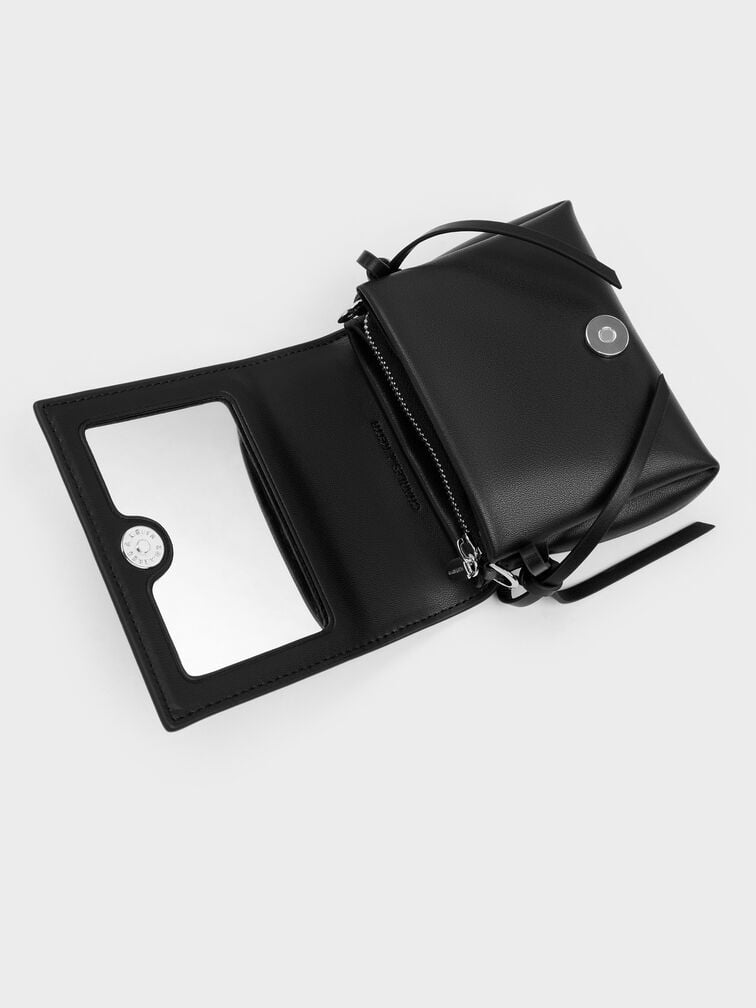 Hazel Bow Small Wallet, Noir, hi-res