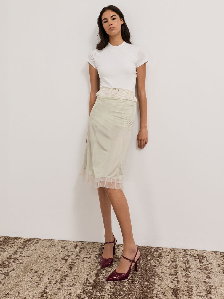 حذاء بكعب بليد من الجلد اللامع مع مقدمة مدببة وبفتحات, برغندي, hi-res