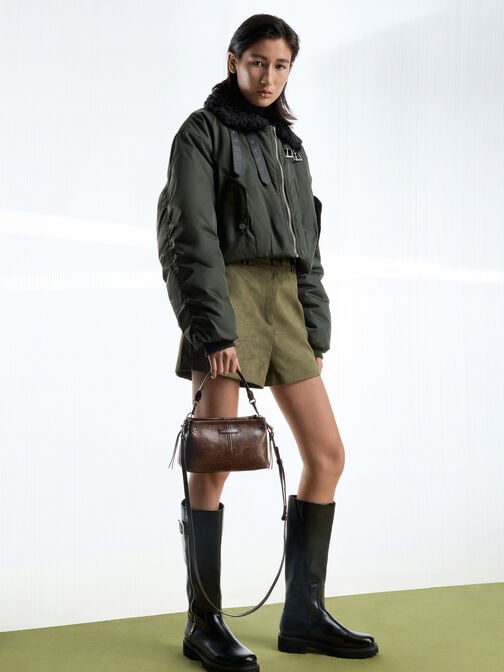 حقيبة يد, بني مطفي, hi-res