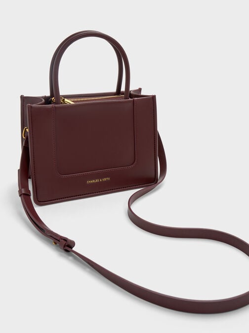 Mini Daylla Tote Bag, Wineberry Red, hi-res