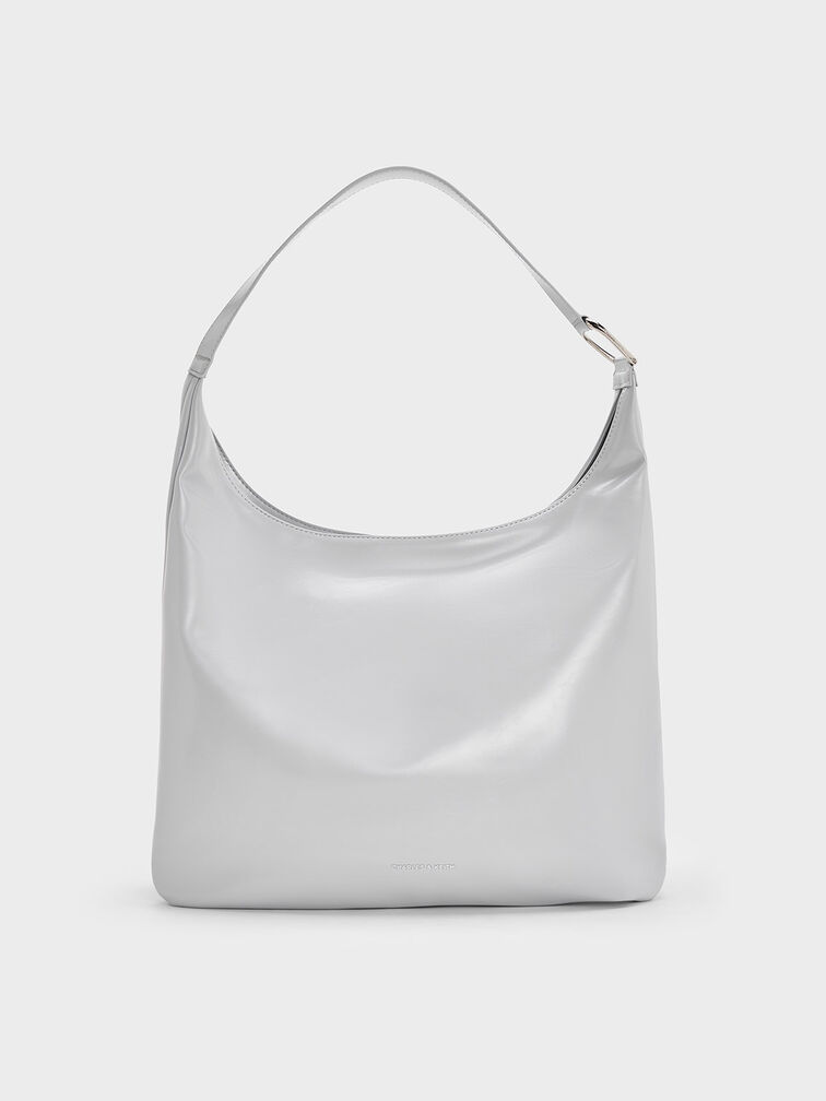 Lumen Slouchy Hobo Bag, Grey, hi-res