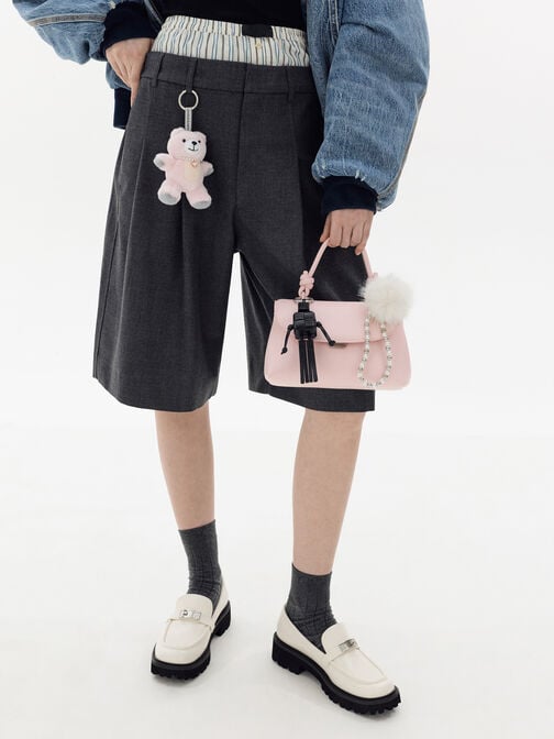 Ivette Woven Robot Bag Charm, Noir, hi-res