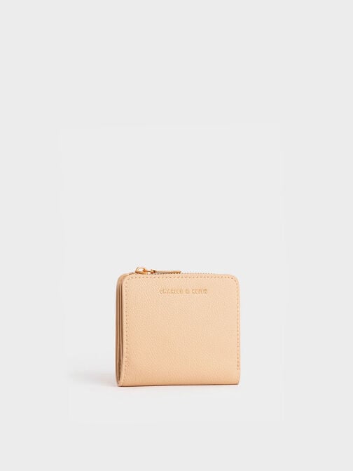 Zip Around Card Holder, Beige, hi-res