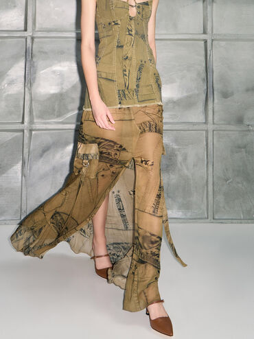 حذاء مفتوح من الخلف بحزام بمشبك, كونياكي, hi-res